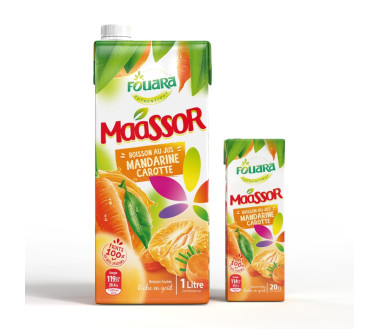 Maassor Tangerine & Carrot Juice Drink, 1L Carton
